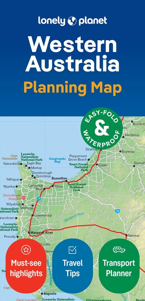 Lonely Planet Western Australia Planning Map (Folded, 2)