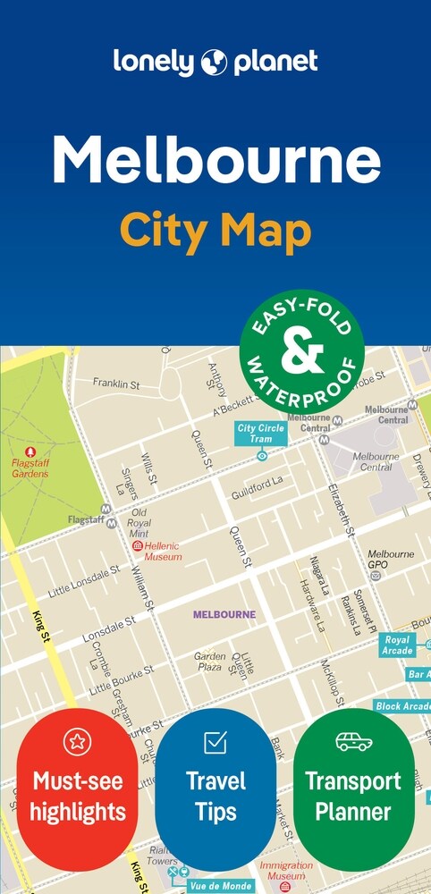 Lonely Planet Melbourne City Map (Folded, 2)