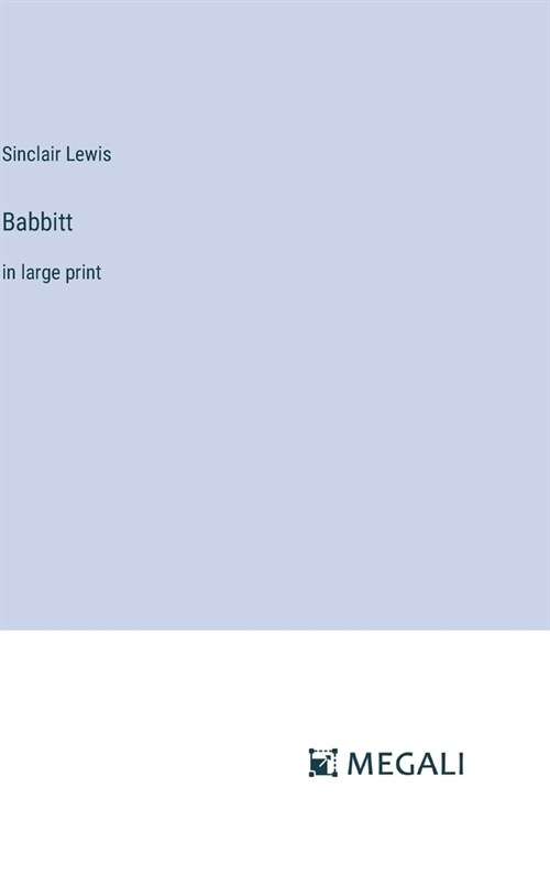 Babbitt: in large print (Hardcover)