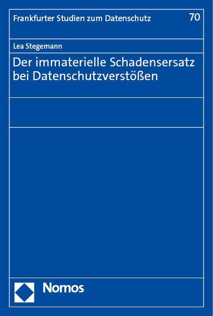 Der Immaterielle Schadensersatz Bei Datenschutzverstossen (Paperback)