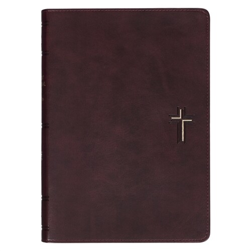 NLT Holy Bible Everyday Devotional Bible for Men New Living Translation, Vegan Leather, Cross Emblem (Leather)