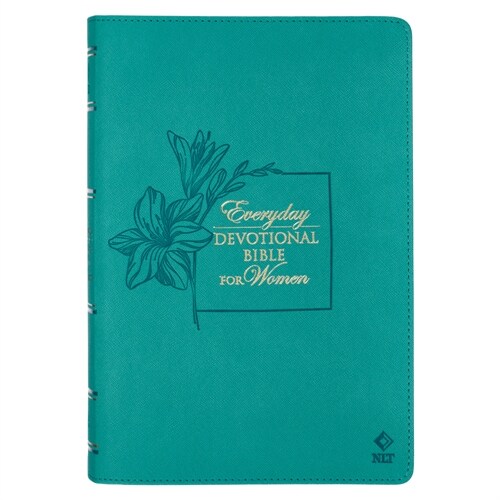 NLT Holy Bible Everyday Devotional Bible for Women New Living Translation Vegan Leather, Teal Debossed (Leather)