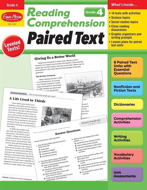 Reading Comprehension: Paired Text, Grade 4 Teacher Resource (Paperback)