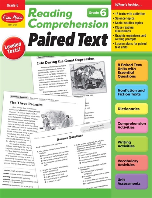 Reading Comprehension: Paired Text, Grade 6 Teacher Resource (Paperback)