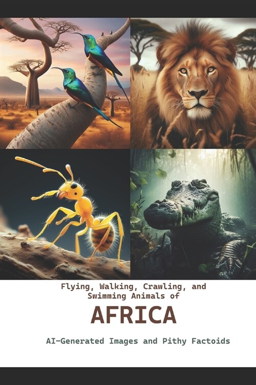 Flying, Walking, Crawling, and Swimming Animals of Africa: AI-Generated Images and Pithy Factoids (Paperback)