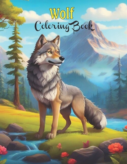 Wolf Coloring Book: For Adults, Kids & Teens, Stress Relief And Relaxation (Paperback)