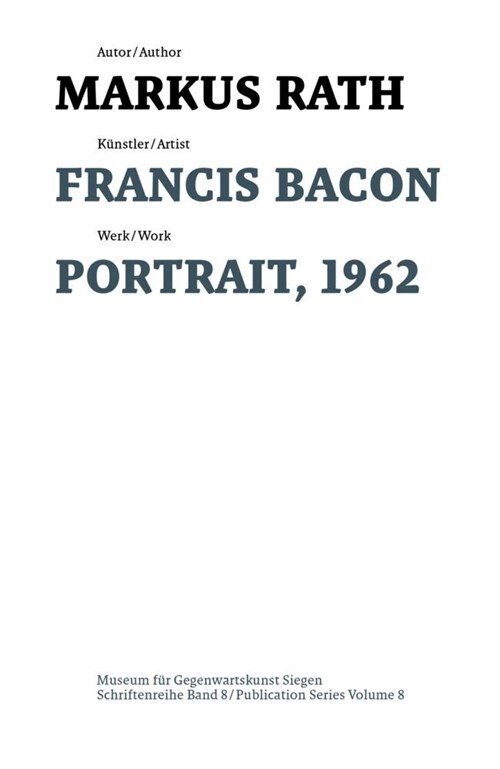 Francis Bacon: Portrait, 1962 (Paperback)