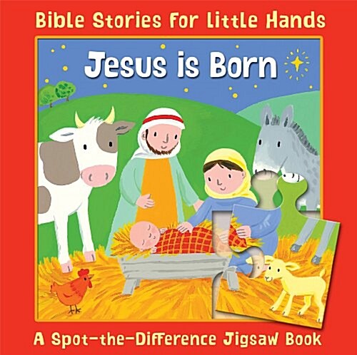 Jesus is Born : A Spot-the-Difference Jigsaw Book (Board Book)