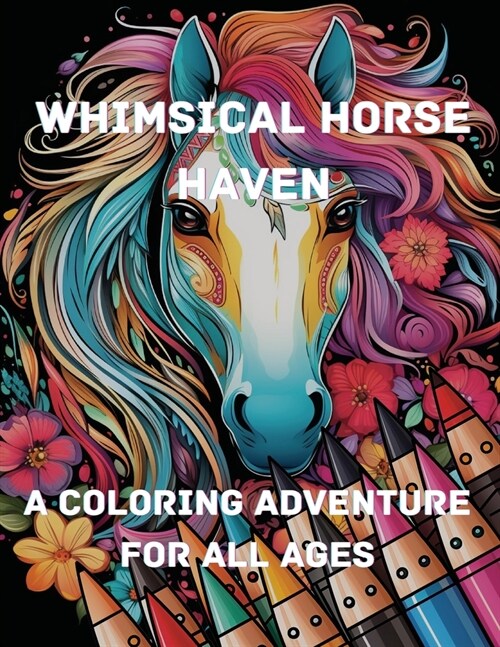 Whimsical Horse Haven: A Coloring Adventure for All Ages (Paperback)