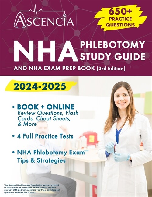 알라딘 NHA Phlebotomy Study Guide 20242025 650+ Practice Questions and