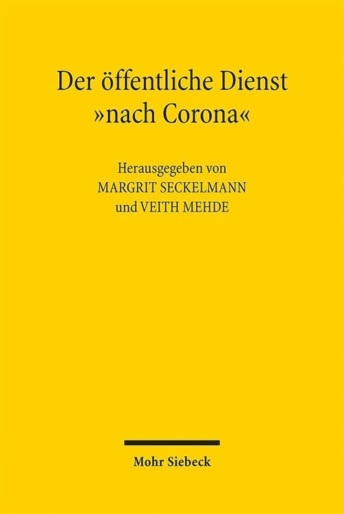 Der Offentliche Dienst Nach Corona (Paperback)