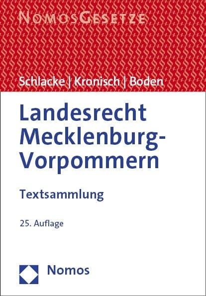 Landesrecht Mecklenburg-Vorpommern: Textsammlung (Paperback, 25)
