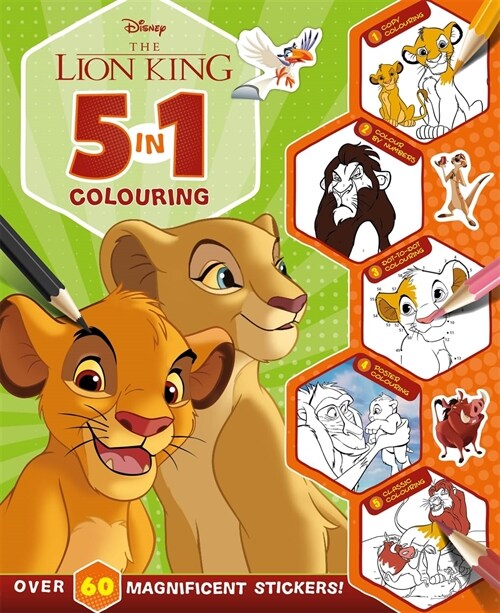 Disney The Lion King: 5 in 1 Colouring (Paperback)