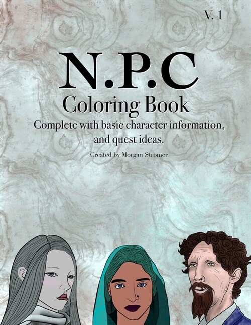 Fantasy Character Coloring Book: A selection of NPC characters (Paperback)