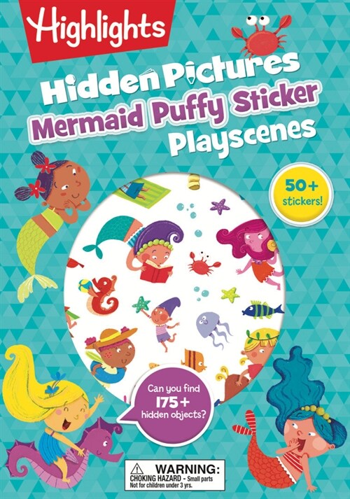 Mermaid Hidden Pictures Puffy Sticker Playscenes (Paperback)