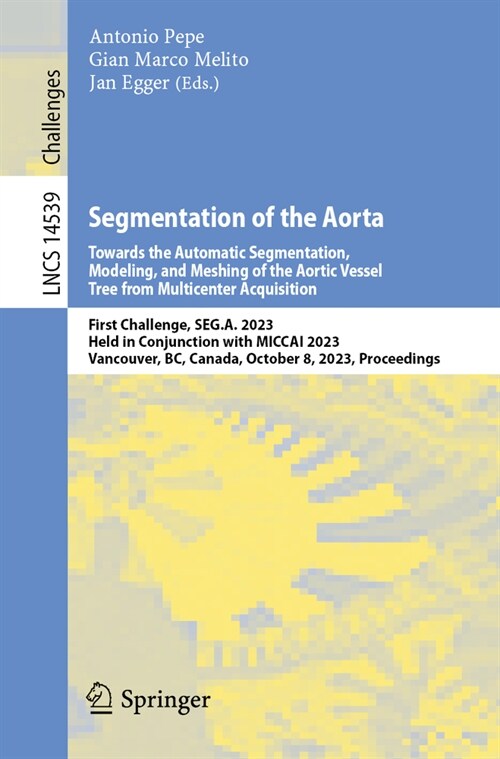 Segmentation of the Aorta. Towards the Automatic Segmentation, Modeling, and Meshing of the Aortic Vessel Tree from Multicenter Acquisition: First Cha (Paperback, 2024)