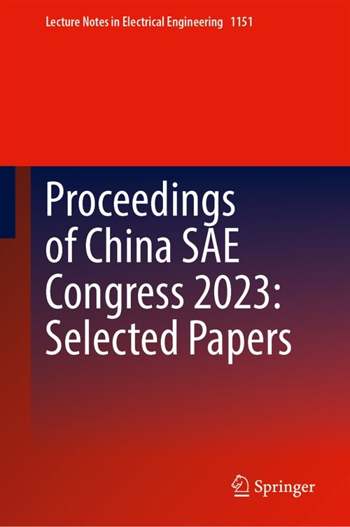 Proceedings of China Sae Congress 2023: Selected Papers (Hardcover, 2024)