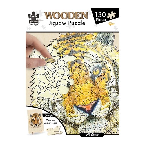 A3 Shaped Wooden Puzzle - Tiger
