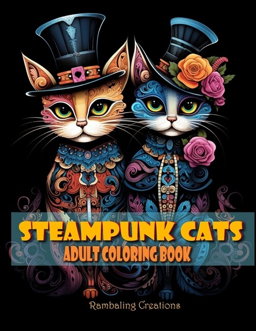 The Steampunk Cats: Adult Coloring Book (Paperback)