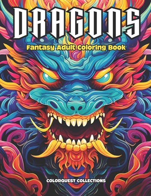 Dragons Fantasy Adult Coloring Book: Wings of Wonder: A Mystical Dragon Art Adventure (Paperback)