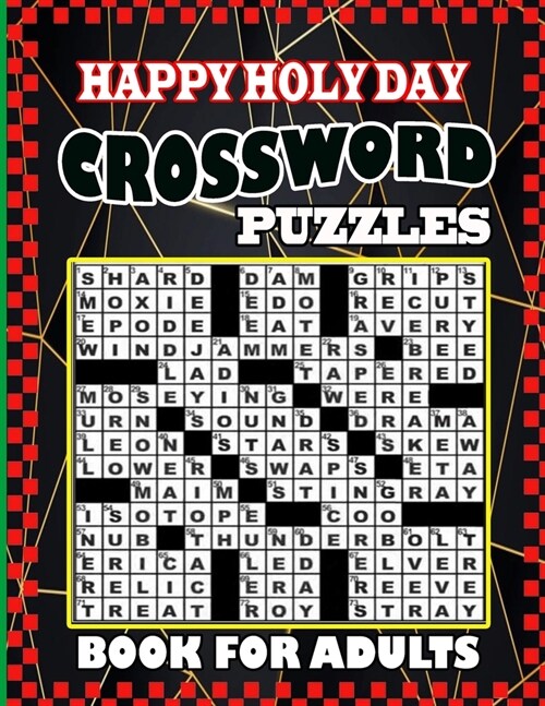 Happy Holy Day Crossword Puzzles Book For adults: Easy to Medium Crosswords Book For Seniors & Teens Nice Font, Anti-eye strain (Paperback)