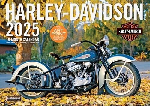 Harley-Davidson 17x12 2025: 16-Month Calendar--September 2024 Through December 2025 (Other)
