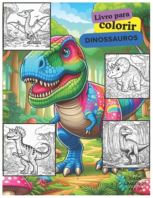 Livro para colorir DINOSSAUROS (Paperback)