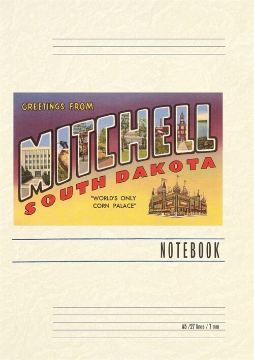 Vintage Lined Notebook Greetings from Mitchell (Paperback)