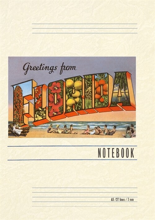 Vintage Lined Notebook Greetings from Florida (Paperback)