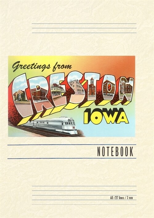 Vintage Lined Notebook Greetings from Creston (Paperback)