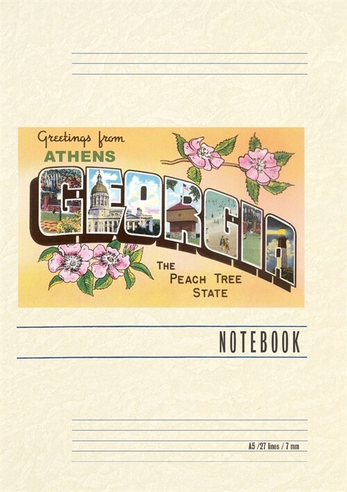 Vintage Lined Notebook Greetings from Athens (Paperback)