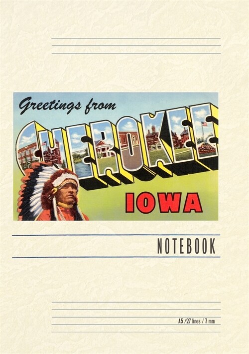 Vintage Lined Notebook Greetings from Cherokee (Paperback)