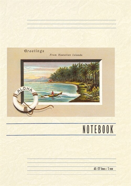 Vintage Lined Notebook Greetings from Hawaiian Islands (Paperback)