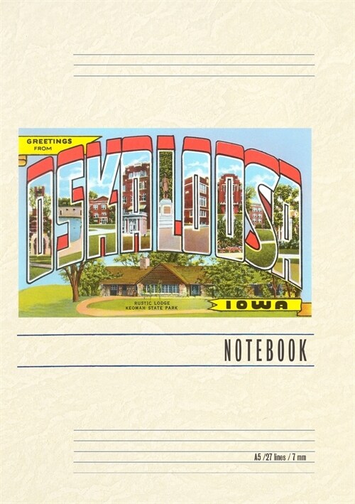 Vintage Lined Notebook Greetings from Oskaloosa (Paperback)