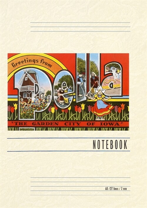 Vintage Lined Notebook Greetings from Pella (Paperback)