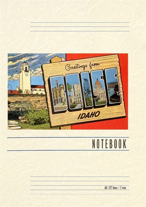 Vintage Lined Notebook Greetings from Boise (Paperback)