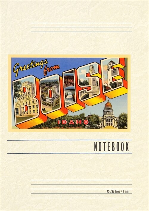 Vintage Lined Notebook Greetings from Boise (Paperback)