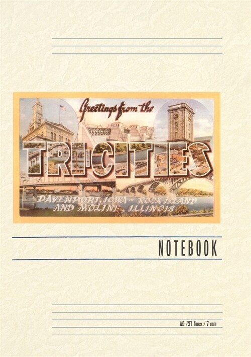 Vintage Lined Notebook Greetings from Tri-Cities (Paperback)
