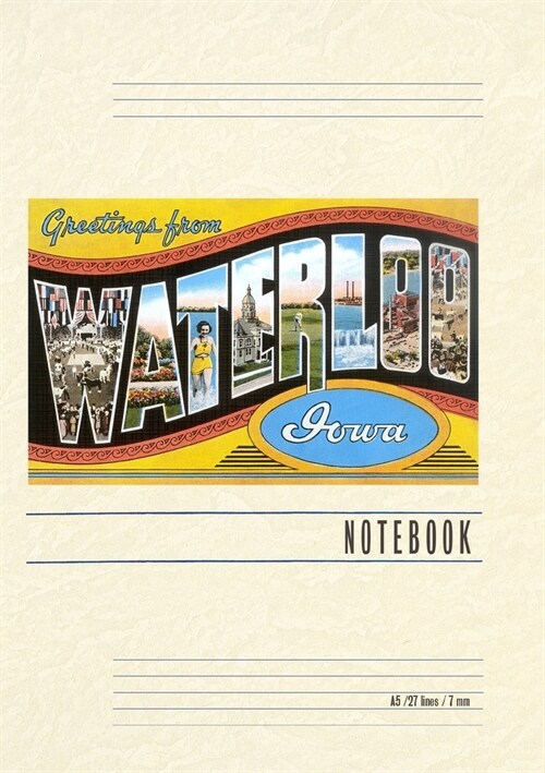 Vintage Lined Notebook Greetings from Waterloo (Paperback)
