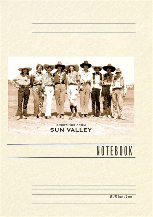 Vintage Lined Notebook Greetings from Sun Valley, Cowgirls (Paperback)