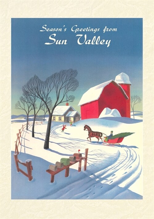 Vintage Lined Notebook Seasons Greetings from Sun Valley (Paperback)