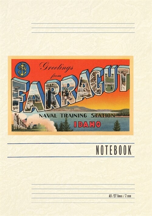 Vintage Lined Notebook Greetings from Farragut (Paperback)