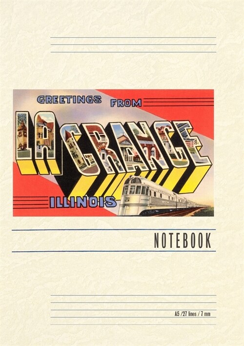 Vintage Lined Notebook Greetings from La Grange, Illinois (Paperback)