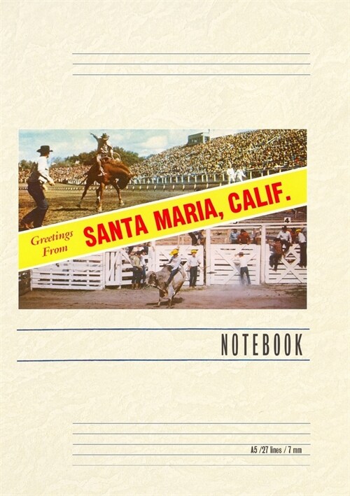 Vintage Lined Notebook Greetings from Santa Maria (Paperback)