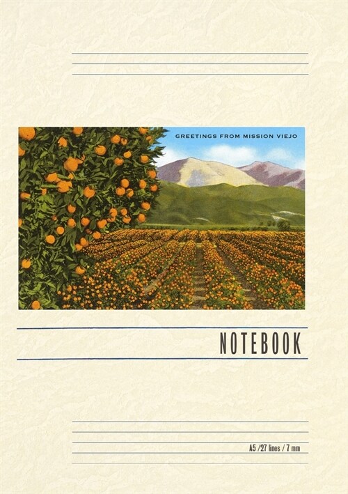Vintage Lined Notebook Greetings from Mission Viejo, California (Paperback)