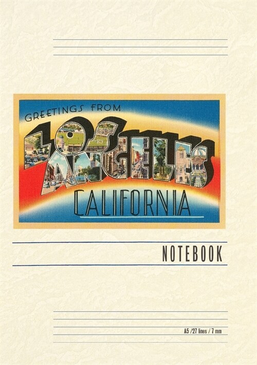 Vintage Lined Notebook Greetings from Los Angeles, California (Paperback)