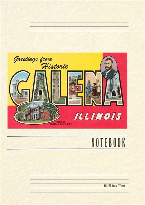 Vintage Lined Notebook Greetings from Galena, Illinois (Paperback)