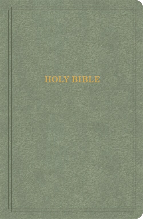 KJV Large Print Personal Size Reference Bible, Sage Suedesoft Leathertouch, Indexed (Imitation Leather)