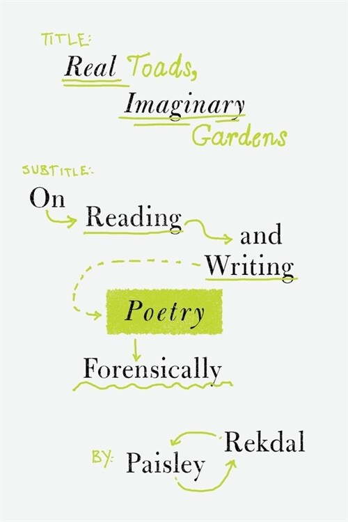 Real Toads, Imaginary Gardens: On Reading and Writing Poetry Forensically (Paperback)
