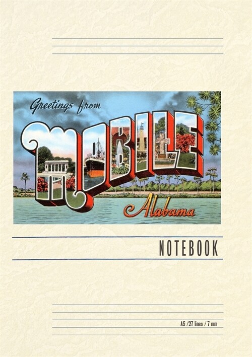 Vintage Lined Notebook Greetings from Mobile (Paperback)